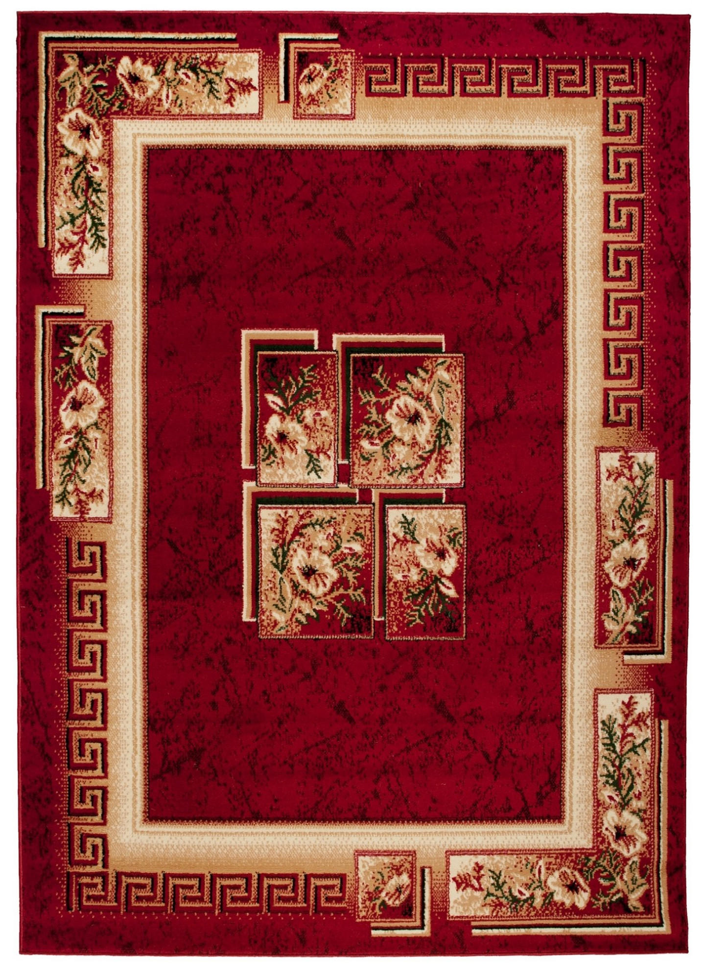 TEPPICH ATLAS Rot Beige 70/130 cm - Beige/Rot, Textil (70/130cm) - Tapiso