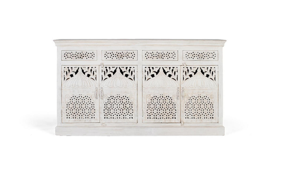 SIDEBOARD mit 4 Türen und 4 Schubladen aus Mangoholz - Perlmutt, Holz (40/99/180cm) - Giner y Colomer