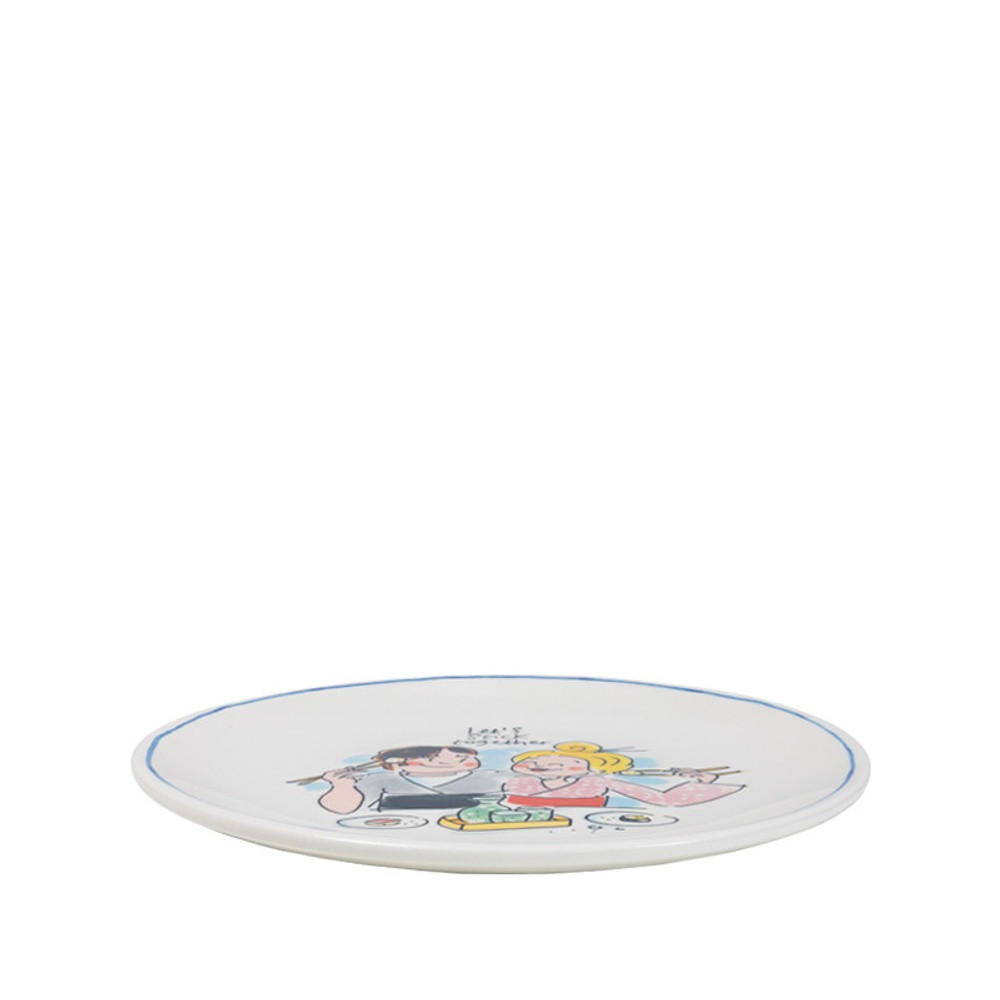 TELLER Stick Together in Bunt - 18cm - Multicolor, Keramik (18/18/2cm) - Blond Amsterdam