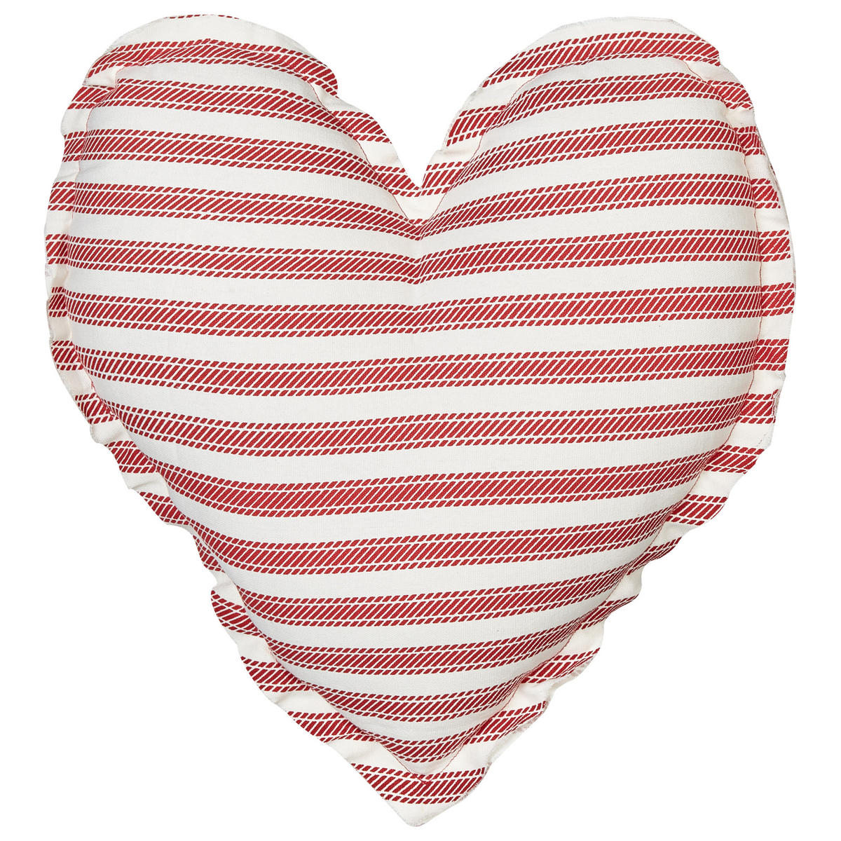 DEKOKISSEN 2er-Set Weiß 45/45 cm Rubia - Rot/Weiß, Naturmaterialien (45/45cm) - Beliani