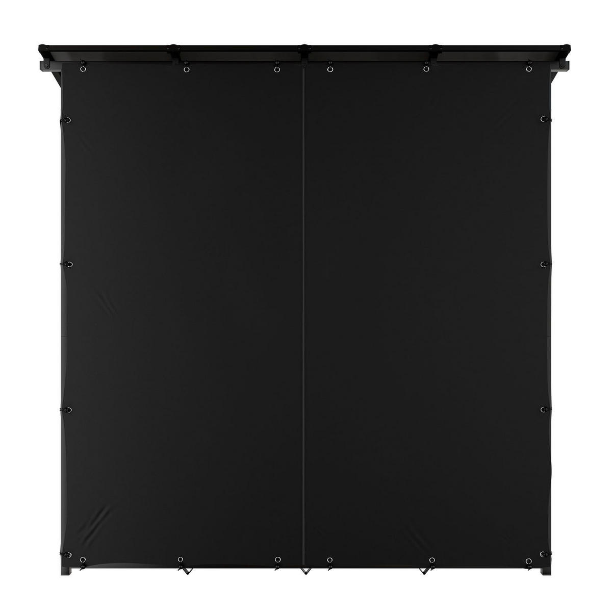 KAMINHOLZREGAL mit Dach - Schwarz, Metall (70/185/185cm) - Juskys