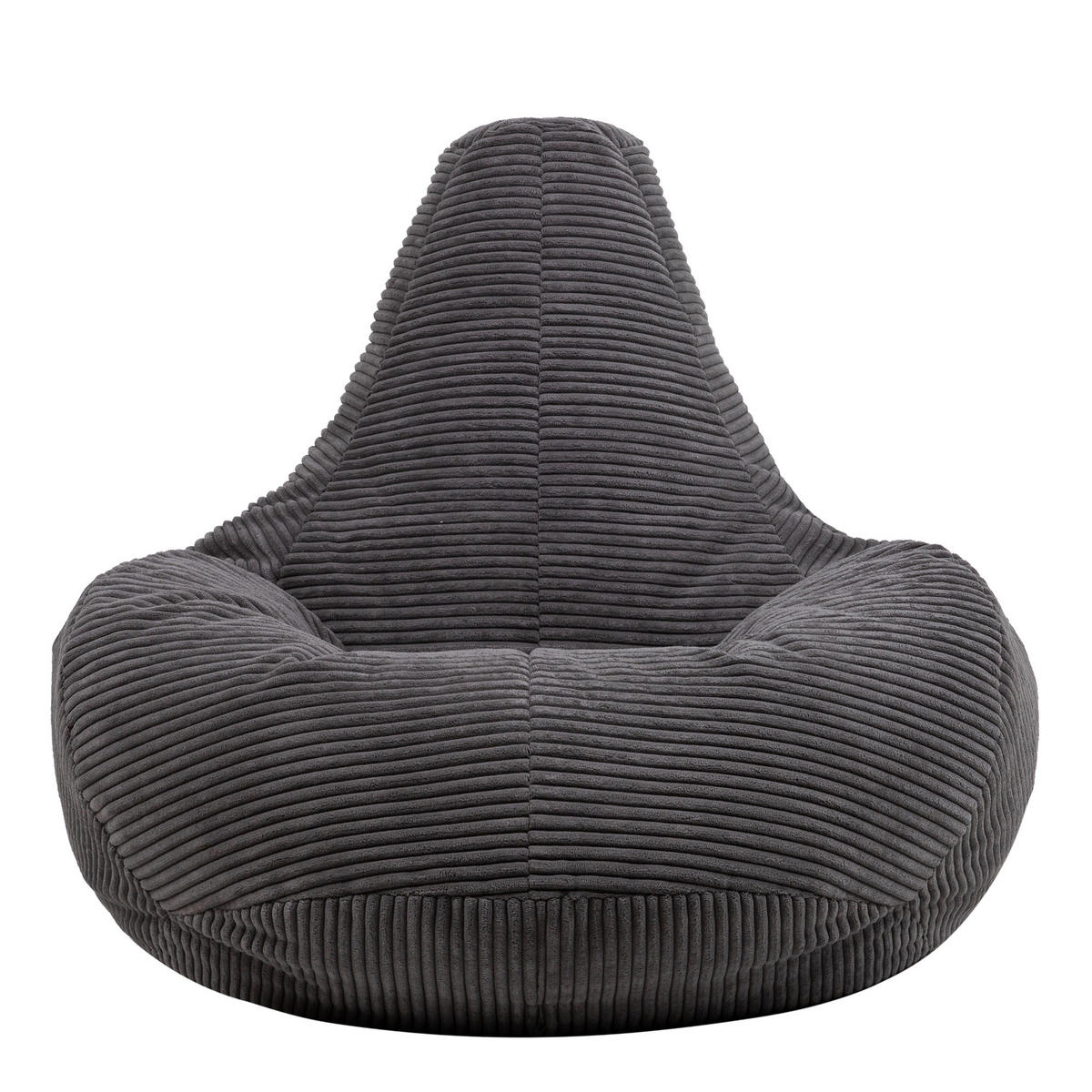 SITZSACK Sessel aus Cord 2-tlg. - Dunkelgrau, Kunststoff (90/73/73cm) - icon