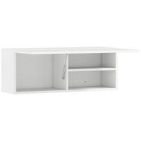 BADEZIMMERSCHRANK Hängeschrank Wandschrank mit nach oben klappbarer Tür Weiß - Weiß, Holzwerkstoff (25/30/80cm) - HOMCOM