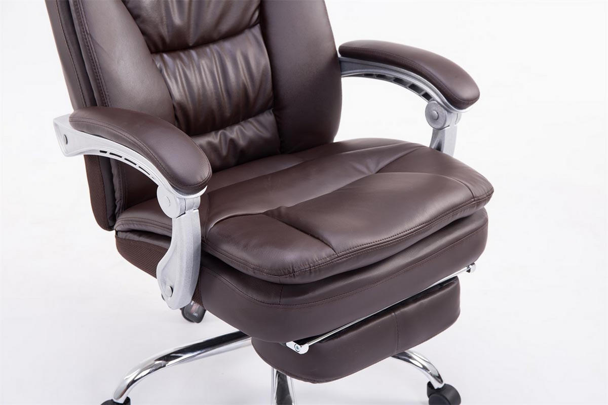 BÜROSTUHL XL Troja, Kunstleder Braun - Braun, Textil/Metall (67/122/67cm) - TPFLiving