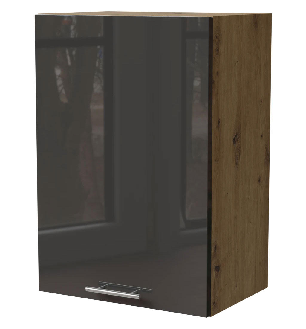 Feldmann-Wohnen Küchenhängeschrank Graphit, Eiche Artisan 50x72x32.5 cm