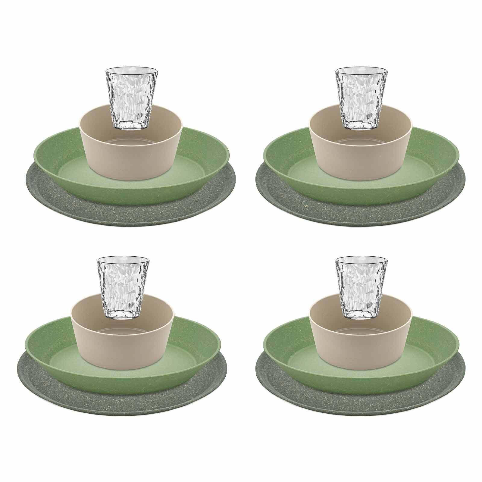 GESCHIRRSET Connect Set Bergen bunt 16er Set - Multicolor, Kunststoff (25.7/29/25.7cm) - Koziol