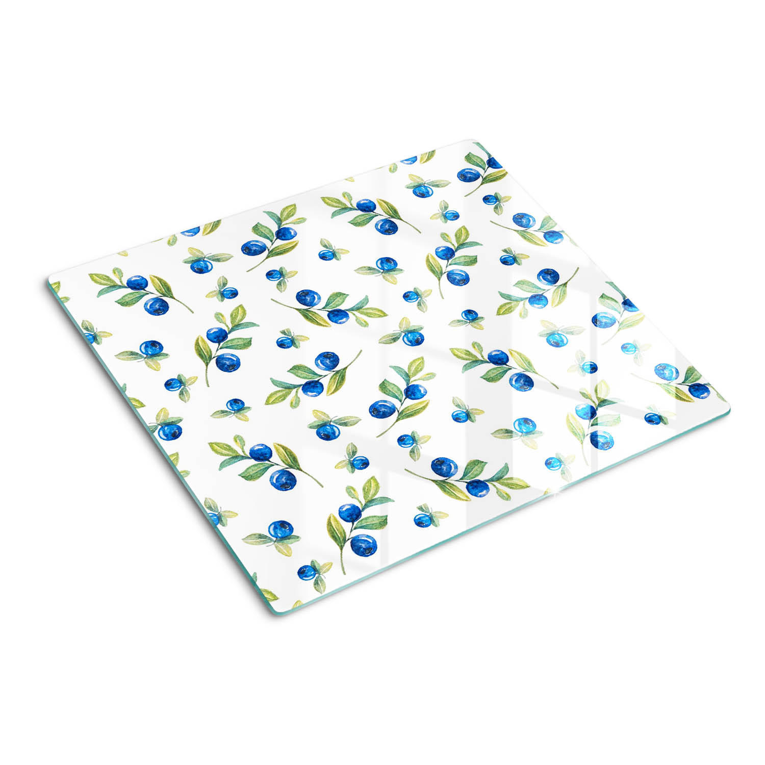 GLASPLATTE 60x52 cm Blaubeeren - Blau, Glas (60/0.4/52cm) - TULUP