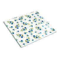 GLASPLATTE 60x52 cm Blaubeeren - Blau, Glas (60/0.4/52cm) - TULUP
