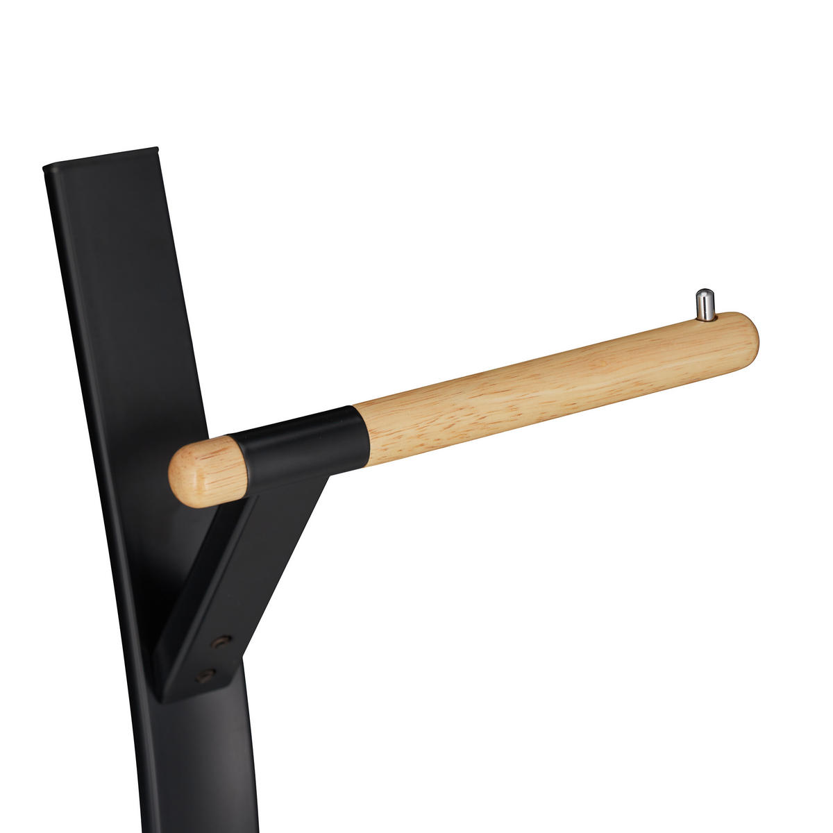 WC Garnitur - Schwarz, Holz/Metall (20/72/20cm) - Relaxdays