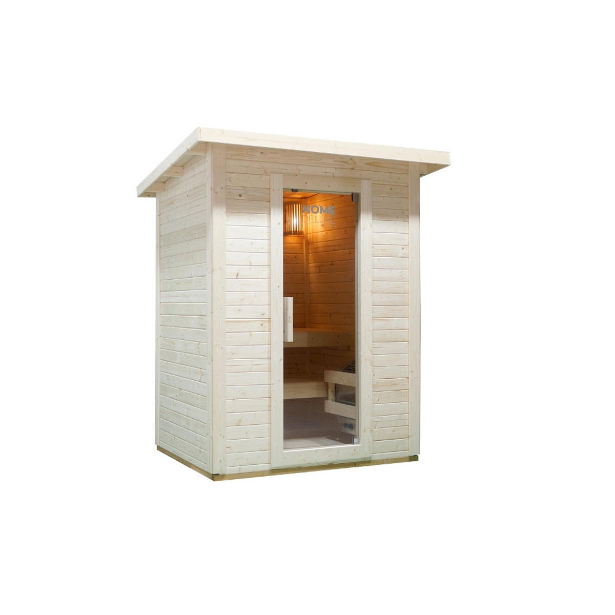 SAUNAHAUS TALO M - Größe: M - Braun, Holz (191/221/157cm) - Home Deluxe