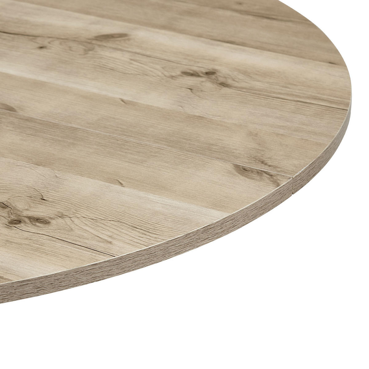 ESSTISCH NOA Sandeiche, 110/110/76 cm - Schwarz/Eiche San Remo, Holzwerkstoff/Metall (110/110/76cm) - B&D Home