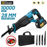 SÄBELSÄGE kabellos 3000W 10000SPM Blau Ohne Akku ohne Stecker - Blau, Metall (15/7/40cm) - Coonoor