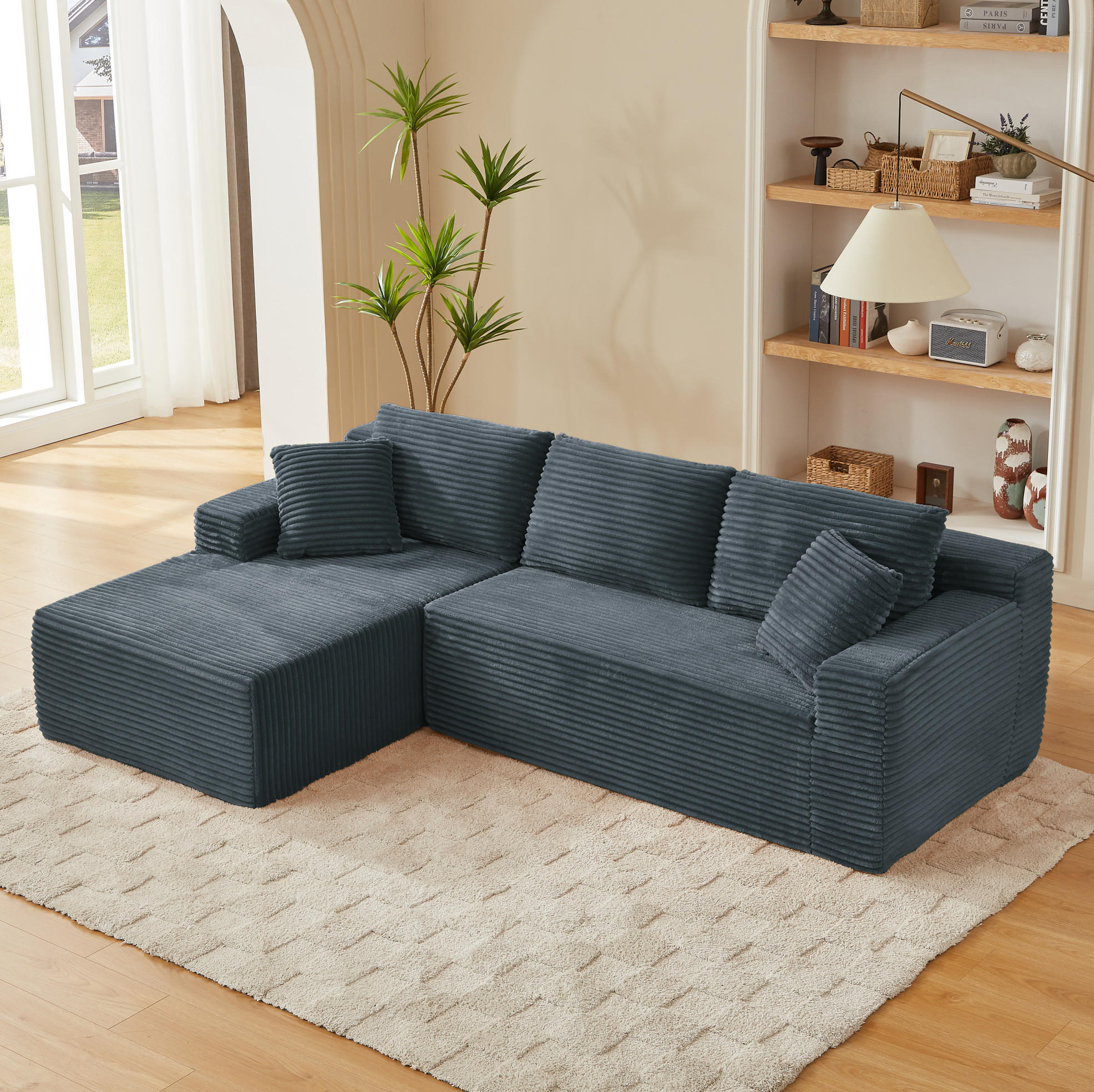 Meubliv Sofa Dunkelgrau 252.6x163 cm