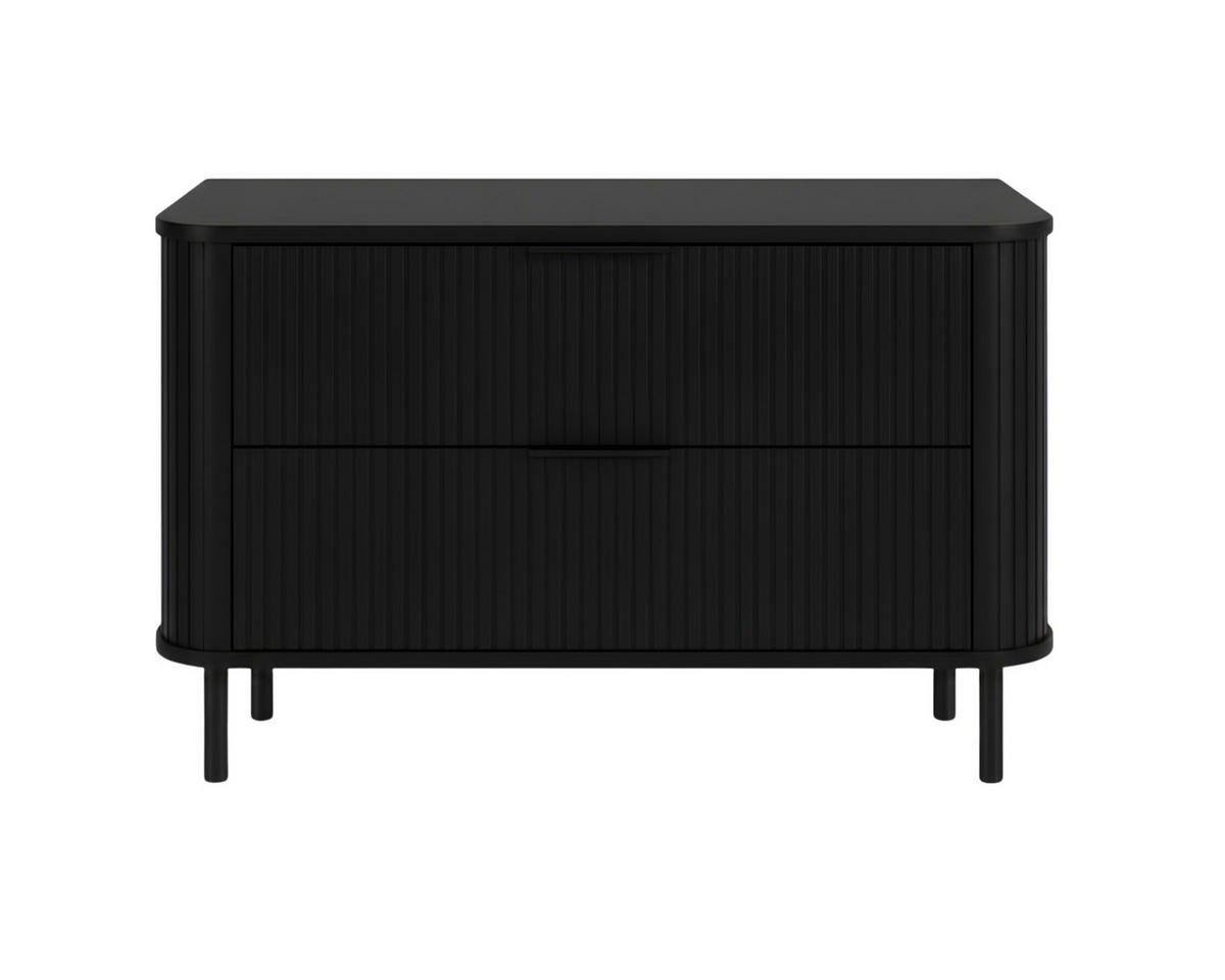 BADEZIMMERSCHRANK : Farbe Schwarz, Griff schwarz, Füße schwarz, 100 x 41,5 x 66,7 cm - Schwarz, Holzwerkstoff (100/66.7/41.5cm) - 3XE LIVING