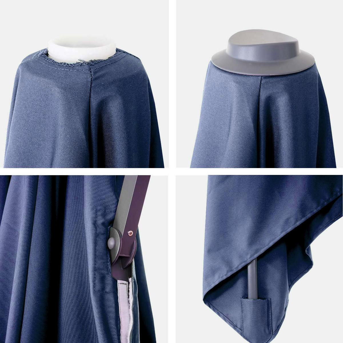ERSATZ-BEZUG FÜR SCHIRM Blau - Blau, Textil (295/395cm) - MCW