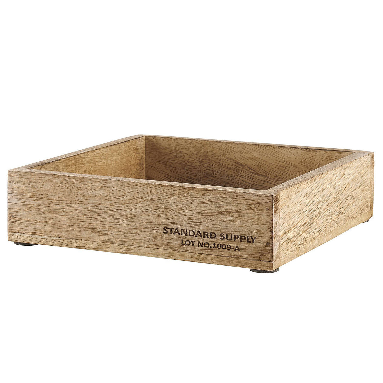 HOLZKASTEN Standard Supply - Beige, Naturmaterialen (20/20/5cm) - Butlers