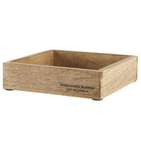 HOLZKASTEN Standard Supply - Beige, Naturmaterialen (20/20/5cm) - Butlers