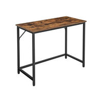 SCHREIBTISCH COMPUTERTISCH SCHMAL - Braun, Holzwerkstoff (100/50/75cm) - Hansiro