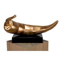 SKULPTUR Gold 48/55 cm - Goldfarben, Stein (4.2/55/17cm) - KUNSTLOFT