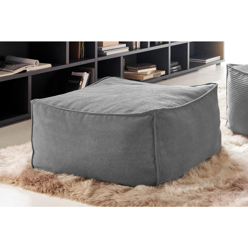Thumbnail - Kawola Hocker, Grau, Textil, Rechteckig, 86x38x86 cm, Wohnzimmer, Hocker, Sitzhocker