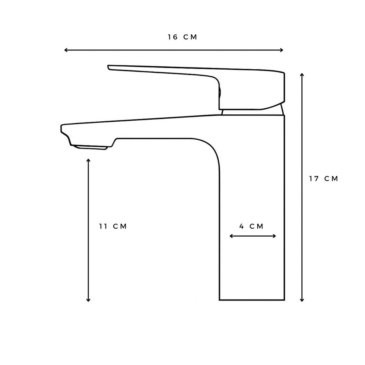 WASCHTISCHARMATUR Cody Schwarz - Schwarz, Metall (10/20/5cm) - Badplaats