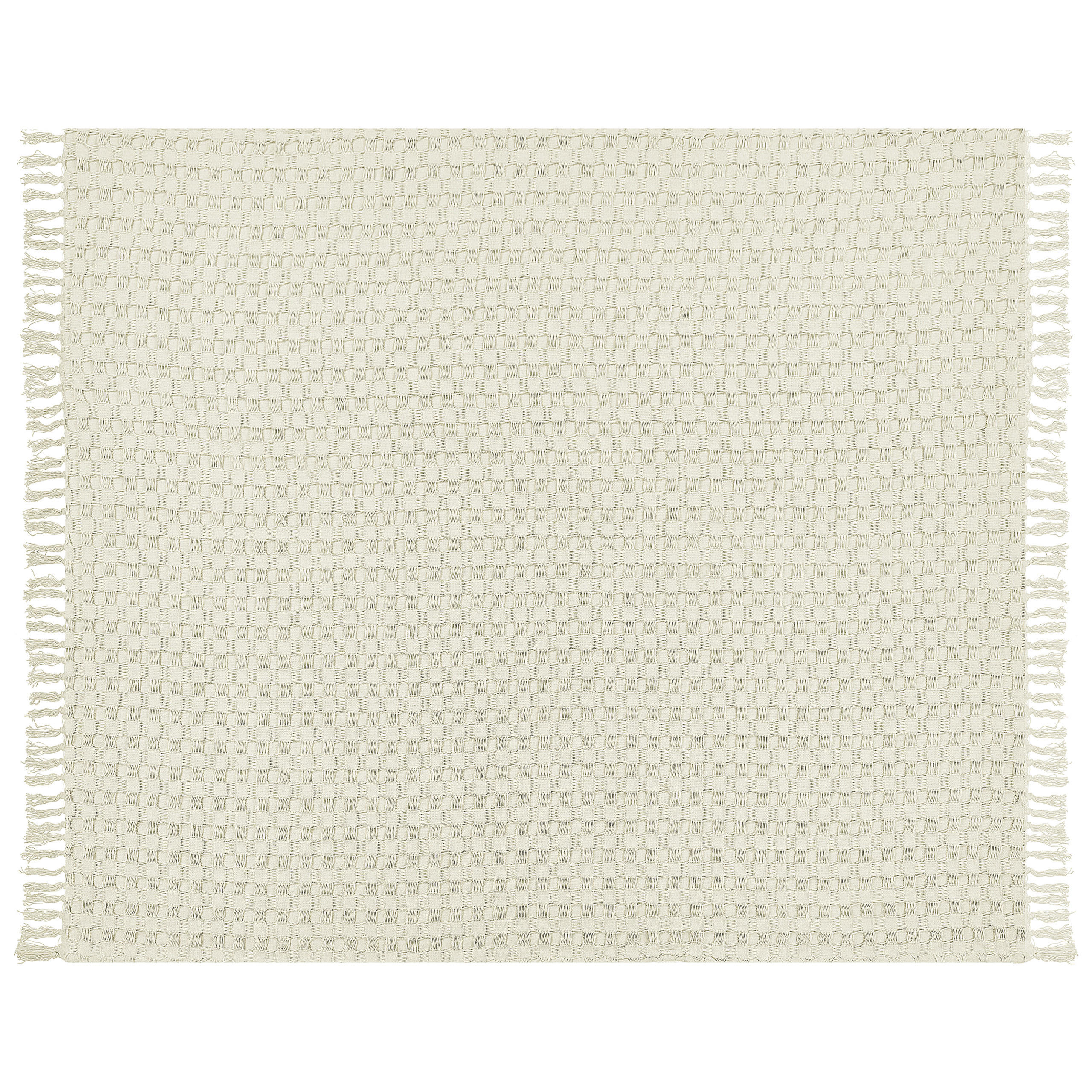 TAGESDECKE Weiß 200 x 220 cm Bere - Weiß, Textil (200/220cm) - Beliani