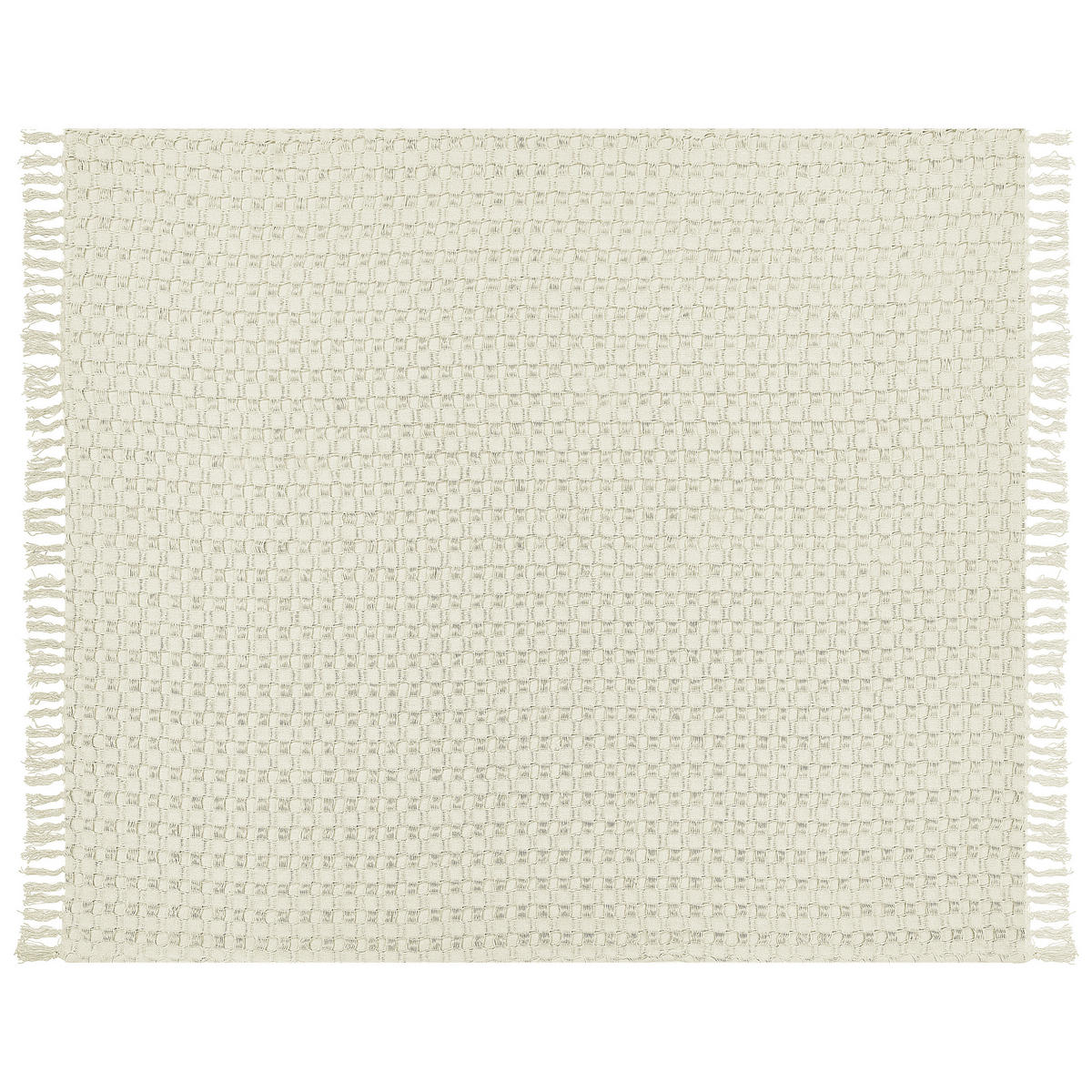 TAGESDECKE Weiß 200 x 220 cm Bere - Weiß, Textil (200/220cm) - Beliani