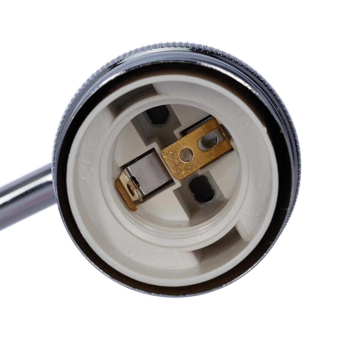 STEHLAMPE - Silberfarben, Glas/Metall (25/25/150cm) - Relaxdays