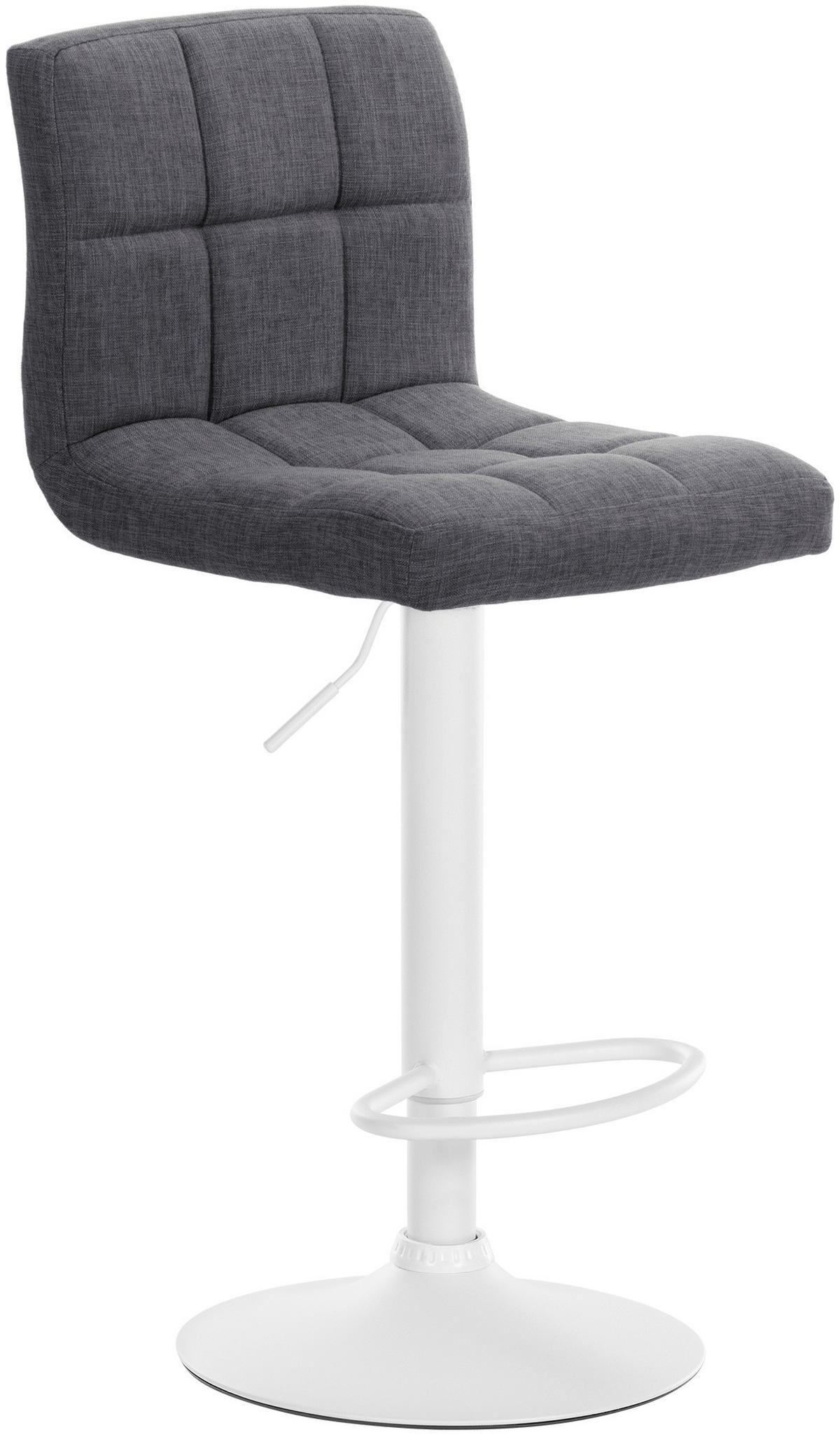 BARHOCKER 2er Set Stoff hellgrau - Hellgrau, Textil/Metall (46/94/47cm) - CLP