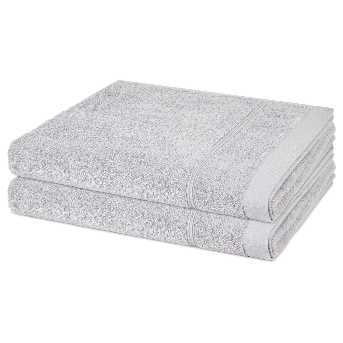 DUSCHTUCH Rubin 2er-Set - Hellgrau, Textil (70/140cm) - Ross