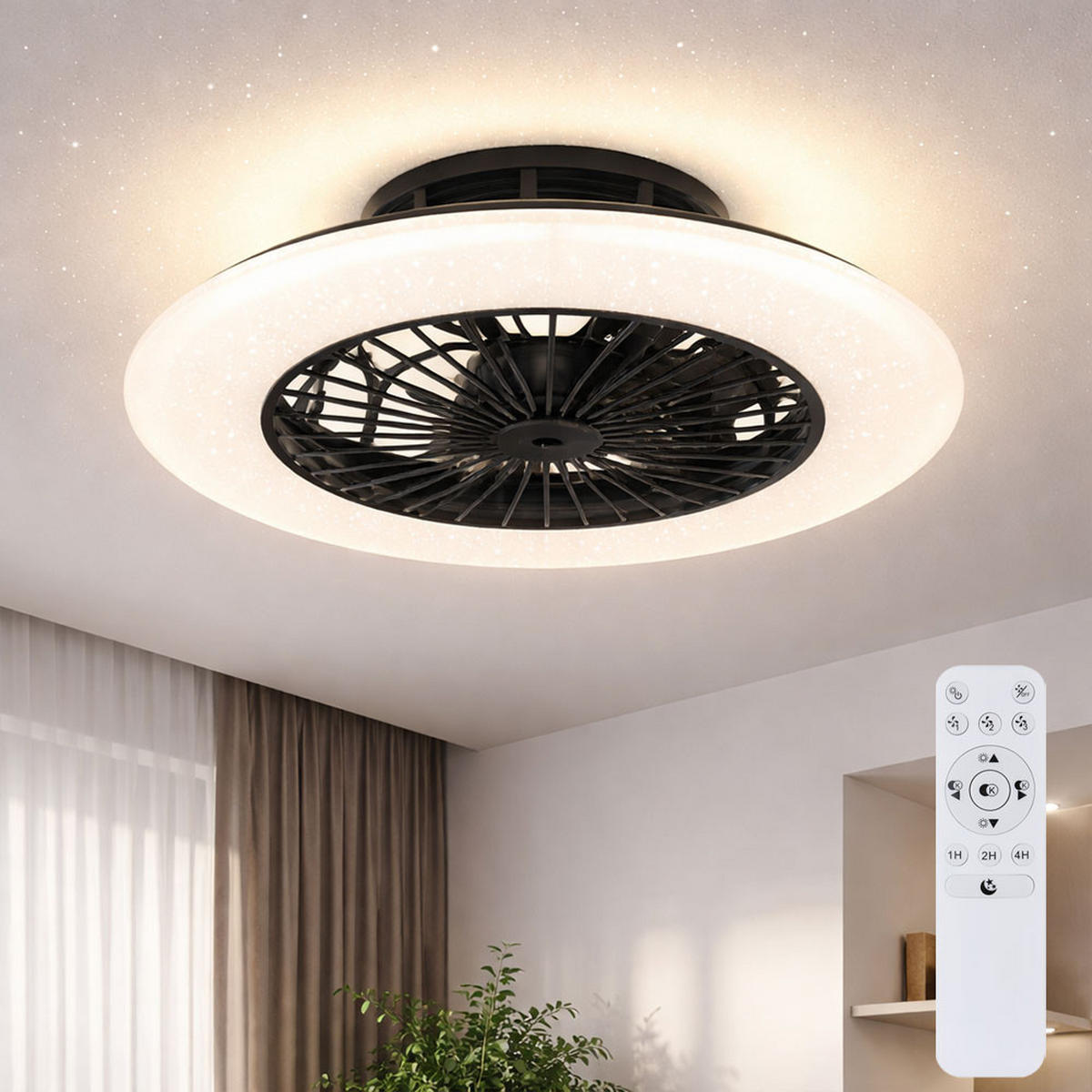 LED DECKENLEUCHTE TRAVO Weiß - Weiß, Metall (50/50/17.5cm) - Globo Lighting