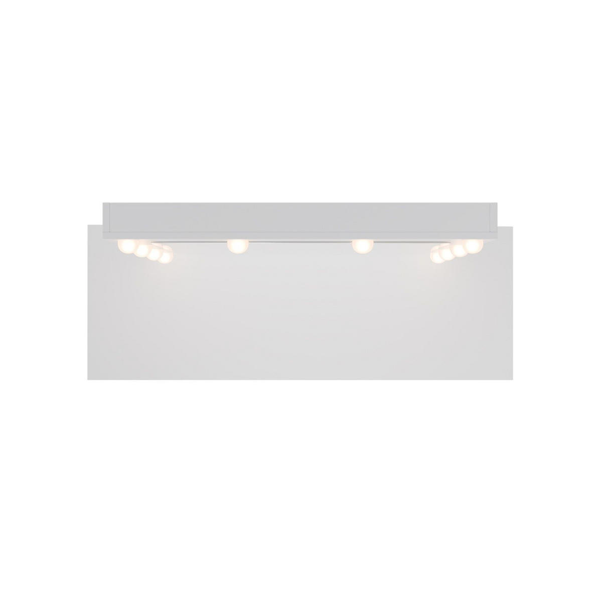 SCHMINKTISCH Talea mit LED (3 Lichtstufen) - Weiß, Holz (110/141/40cm) - Juskys