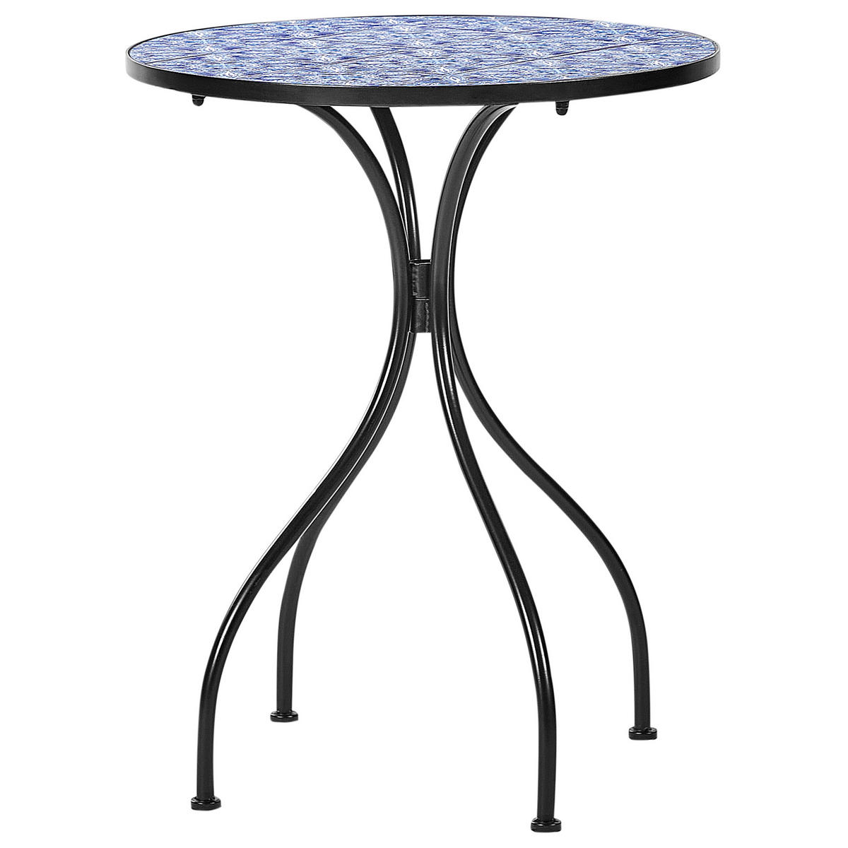 BALKONSET 2-Sitzer schwarz Cigliano - Blau/Schwarz, Metall - Beliani