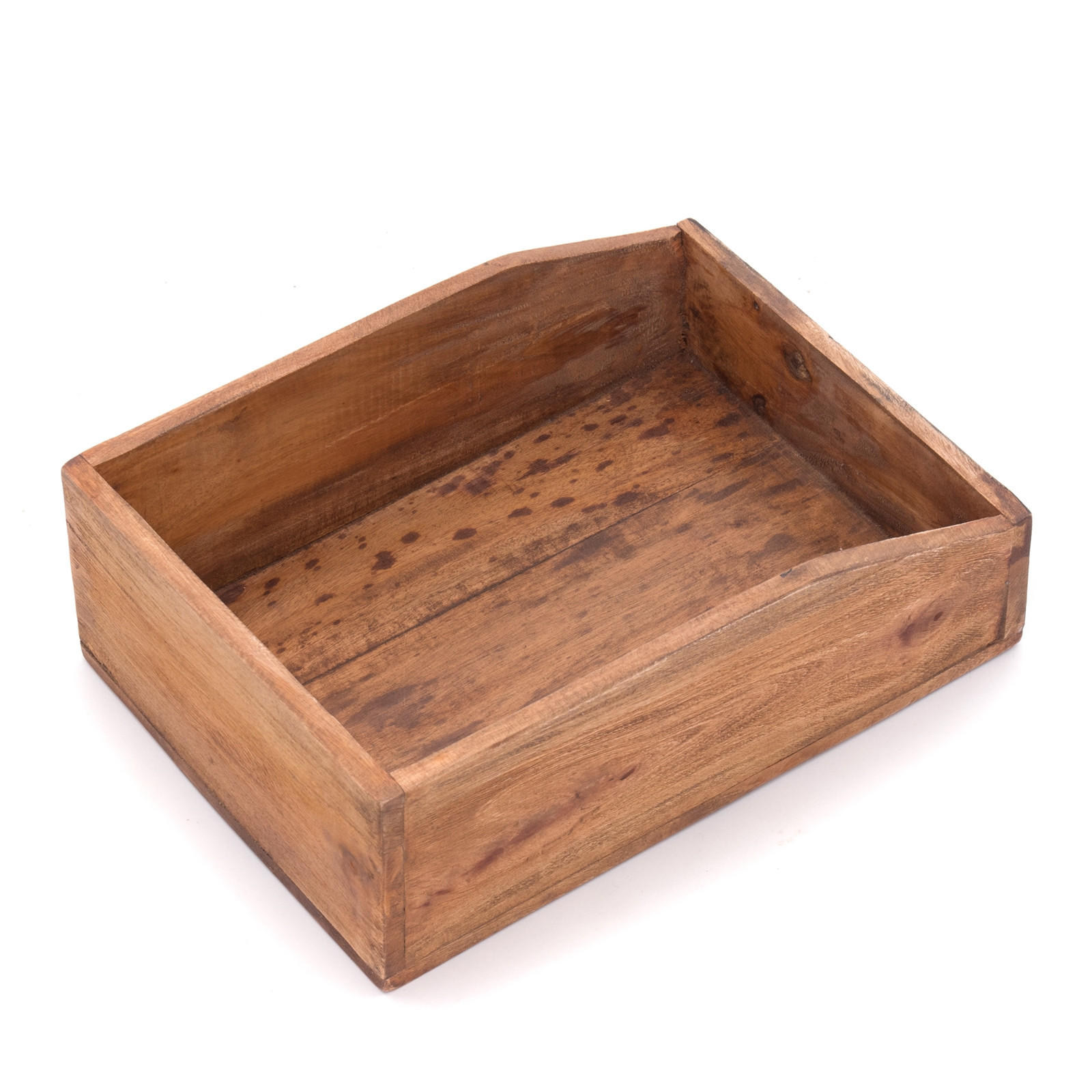 ORGANIZER-SET Office 3-teilig Mahagoni Holz, mit beschreibbarer Tafel 12 beschreibbar - Schwarz/Naturfarben, Holz (24/16/21cm) - DESIGN DELIGHTS