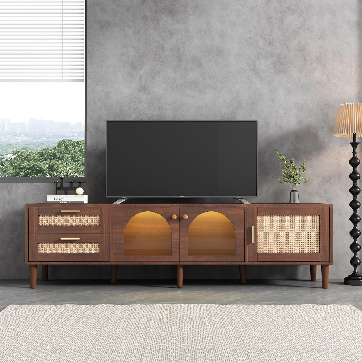 TV-MÖBEL Braun 180/40/50 cm - Braun, Holzwerkstoff (40/50/180cm) - Urban Meuble