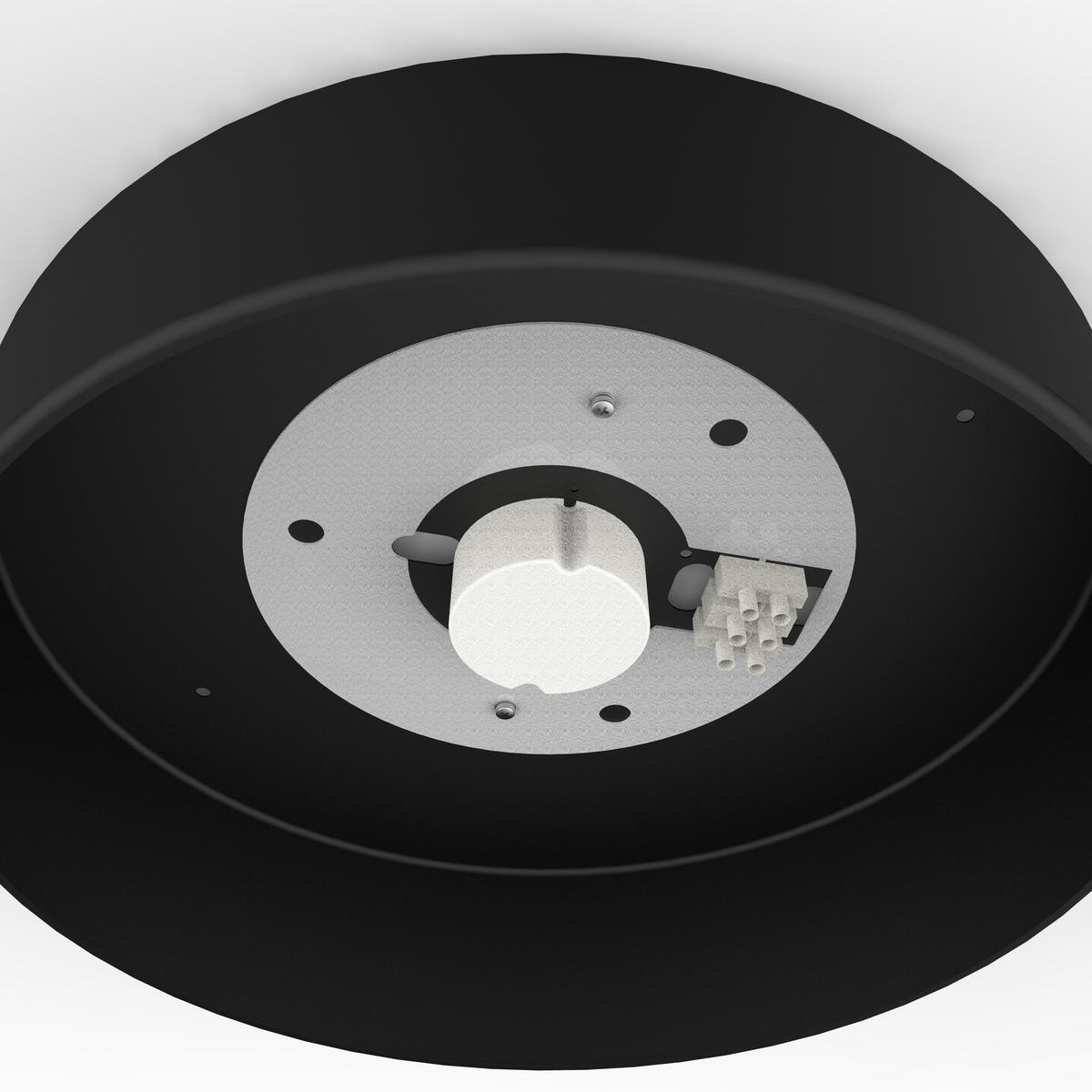 LED-DECKENLEUCHTE - Schwarz, Metall (50/50/8cm) - Lumicom