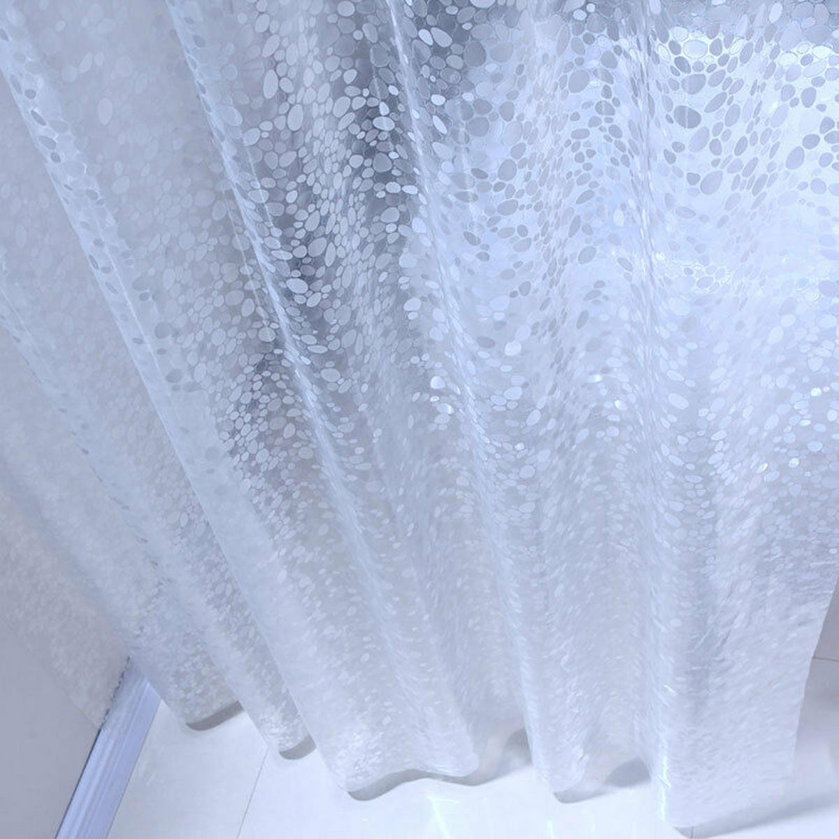 DUSCHVORHANG schimmelresistent transluzent PEVA wasserdicht antibakteriell 180 x 200 cm - Transparent, Kunststoff (180/200cm) - MCBOSON