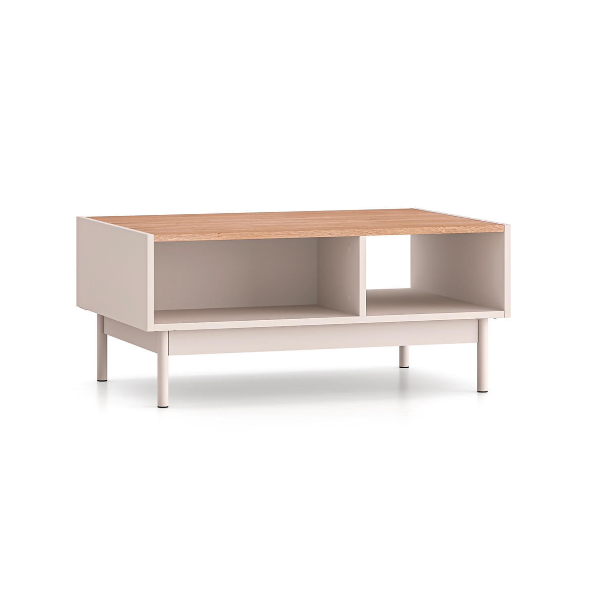 COUCHTISCH Connie Kaschmir und Holz - Beige, Holzwerkstoff (60/89.8/40cm) - Petits-meubles