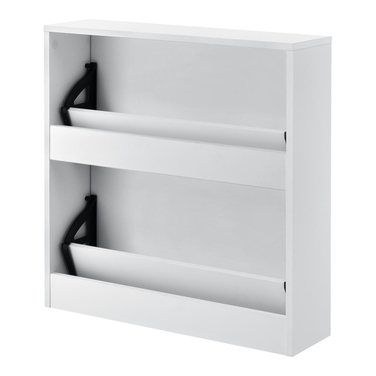 SCHUHKIPPER Lund - Weiß, Holzwerkstoff (17/67/63cm) - [en.casa]