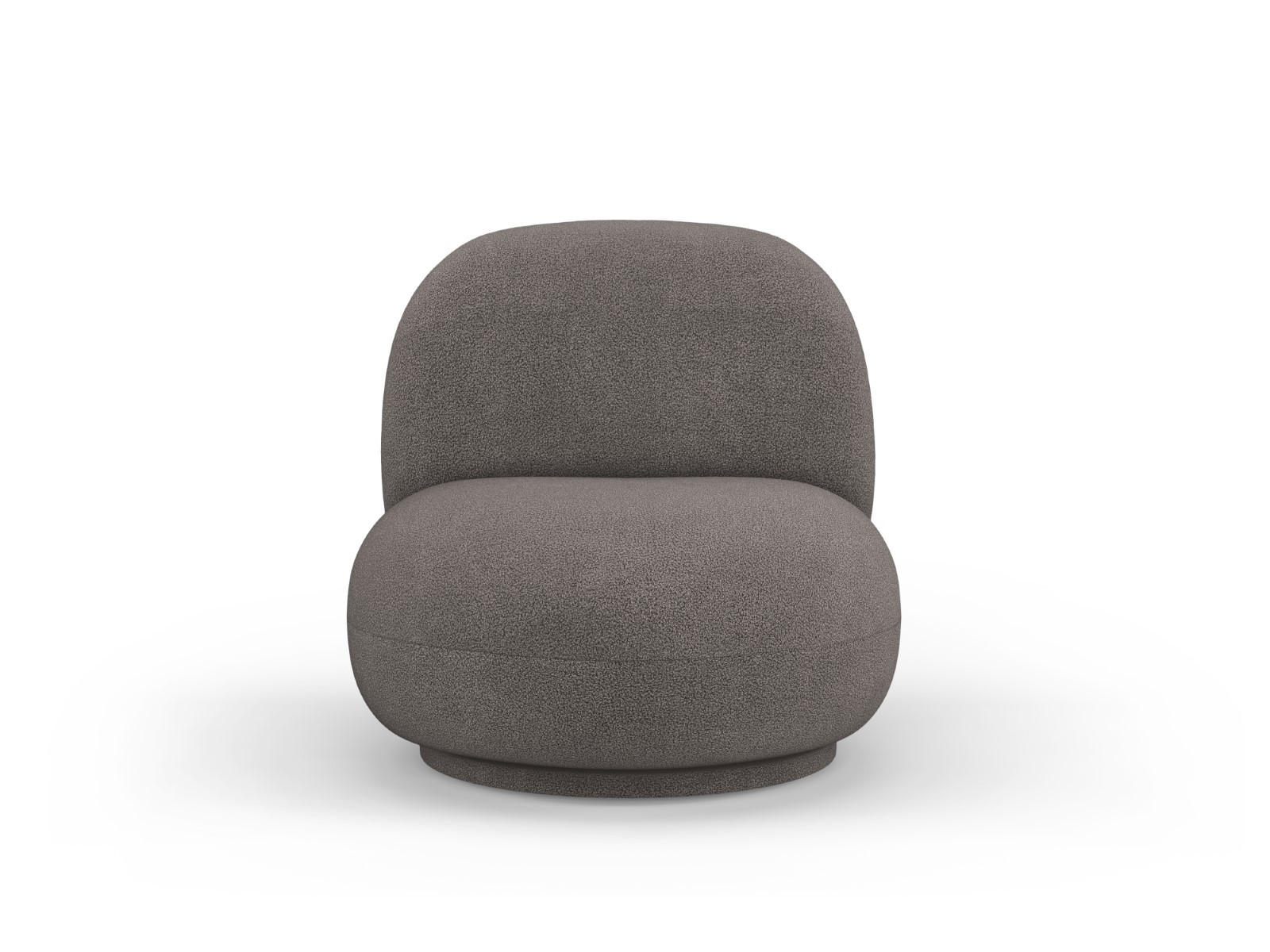 DREHSESSEL Chuck aus Boucle grau - Grau, Textil (77/80/78cm) - Micadoni