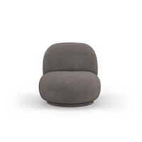 DREHSESSEL Chuck aus Boucle grau - Grau, Textil (77/80/78cm) - Micadoni