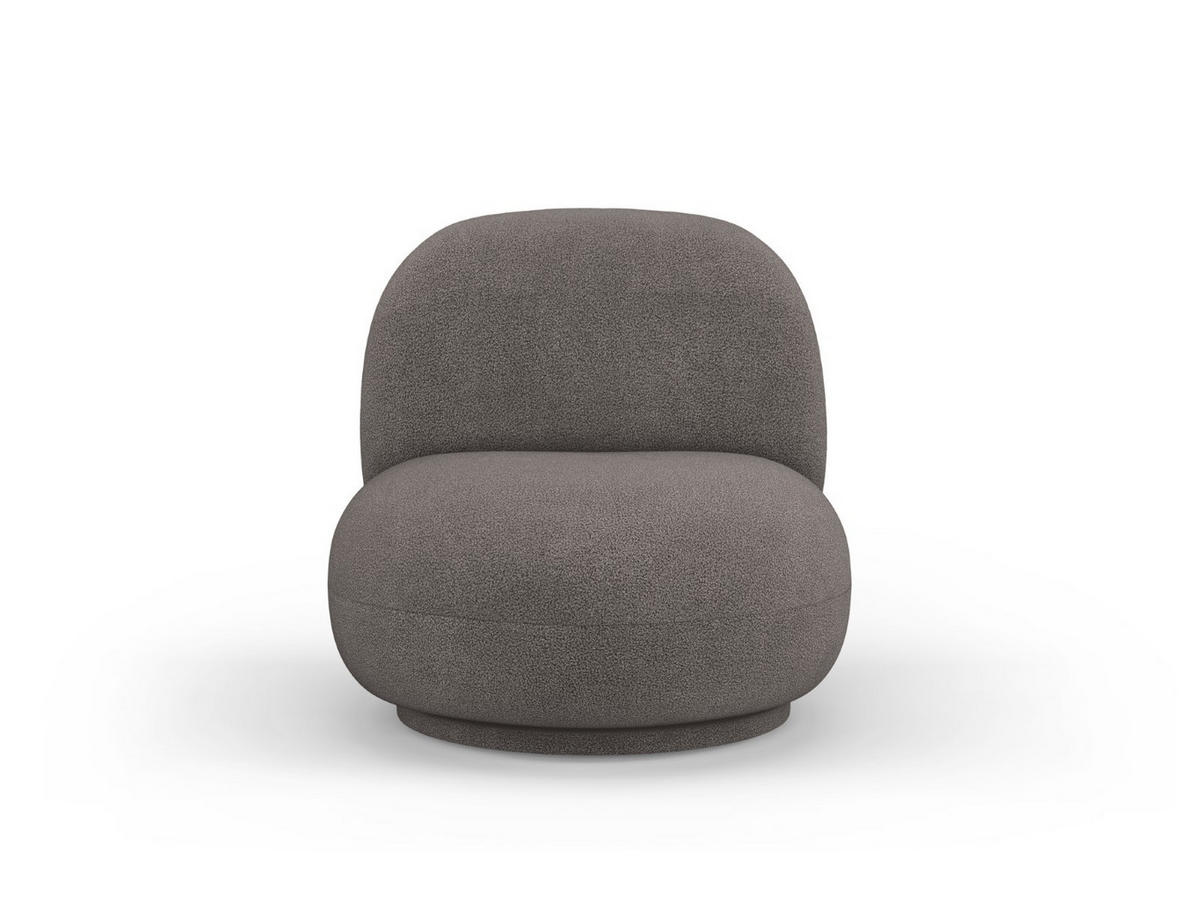 DREHSESSEL Chuck aus Boucle grau - Grau, Textil (77/80/78cm) - Micadoni
