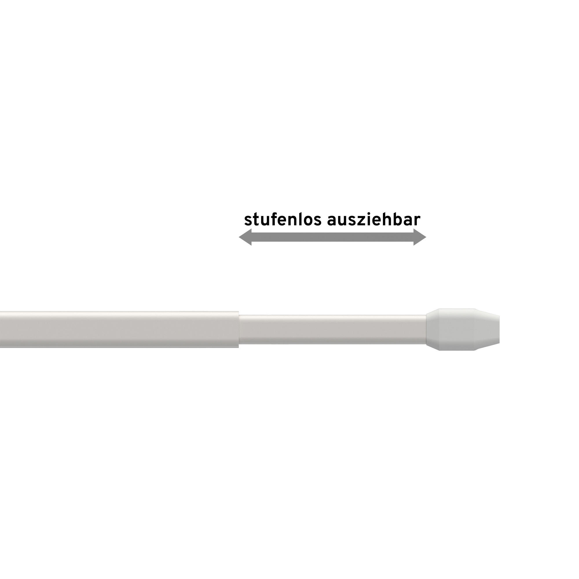 SCHEIBENSTANGEN / VITRAGESTANGEN Geno 60-100 cm, oval, Weiß, Packung 2 Stück - Weiß, Kunststoff/Metall (1/1.5/100cm) - INTERDECO