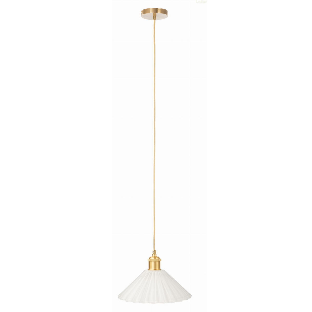PENDELLEUCHTE Paris - Goldfarben/Schwarz, Glas/Metall (25/25/99cm) - kiki design