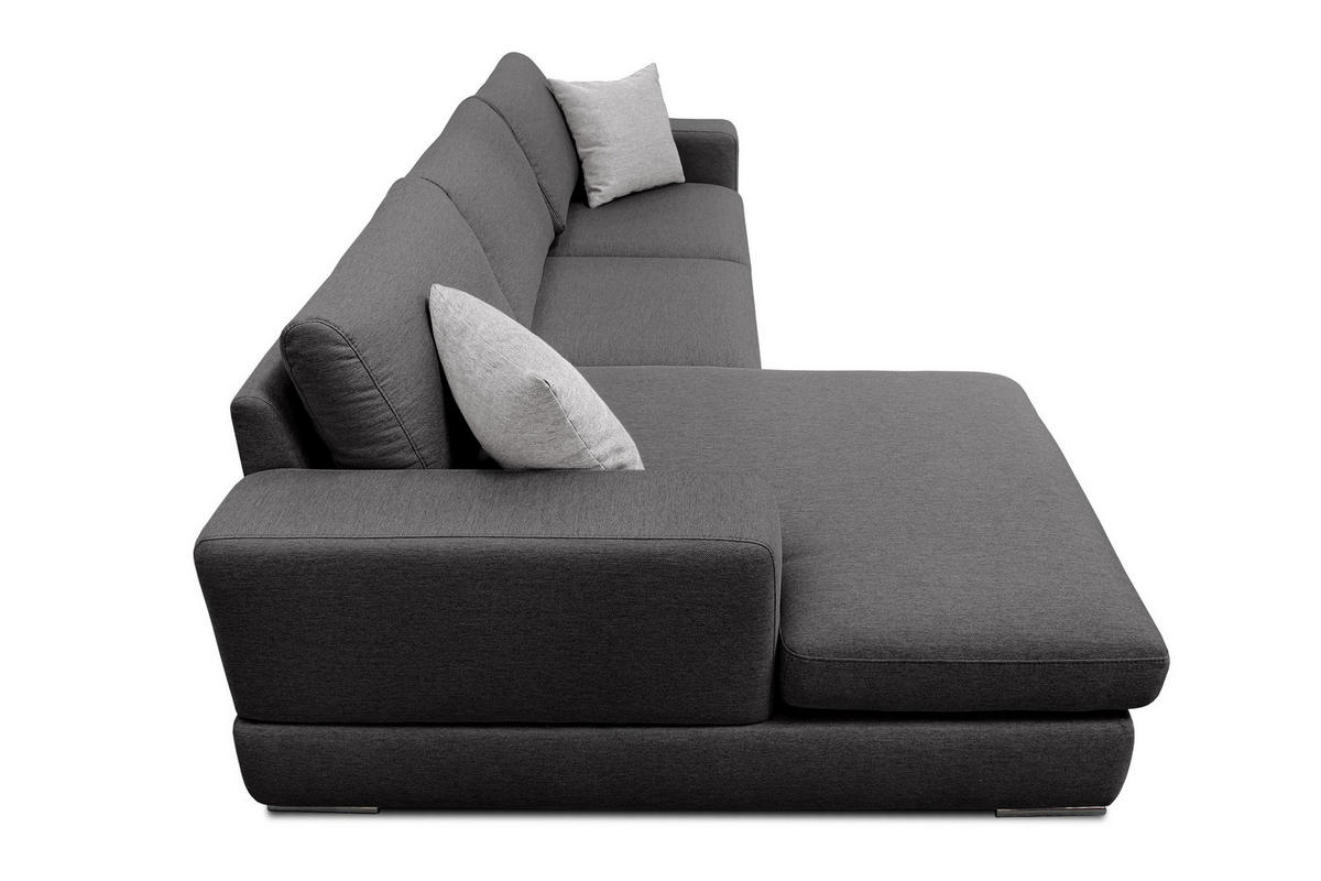 ECKSOFA OTTO 4-Sitzer, dunkelgrau - Dunkelgrau, Holzwerkstoff/Textil (159/279cm) - Courtois Laville