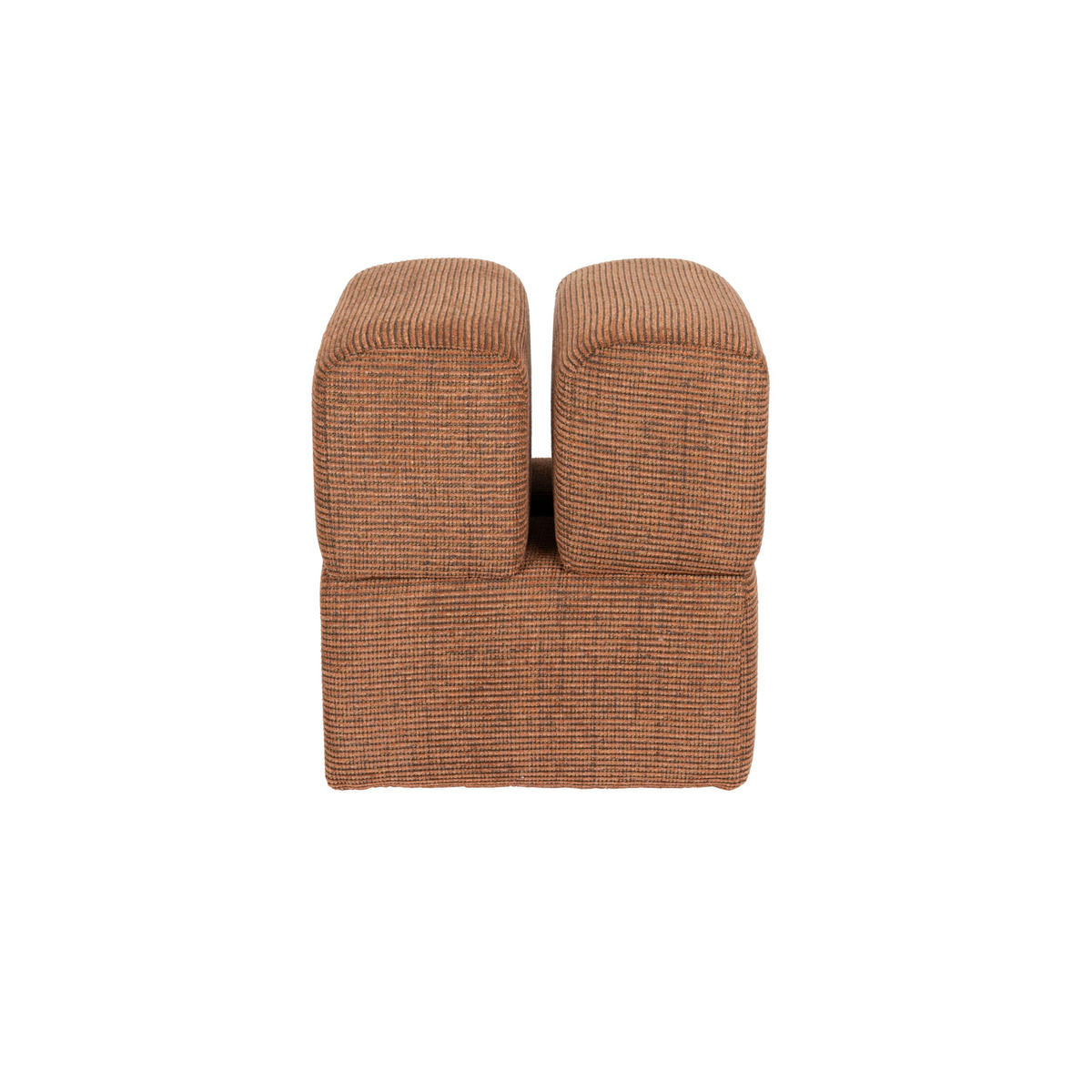 SITZHOCKER Staple Pouf/ Orange - Terracotta/Orange, Kunststoff (40/45/40cm) - Housecraft Living