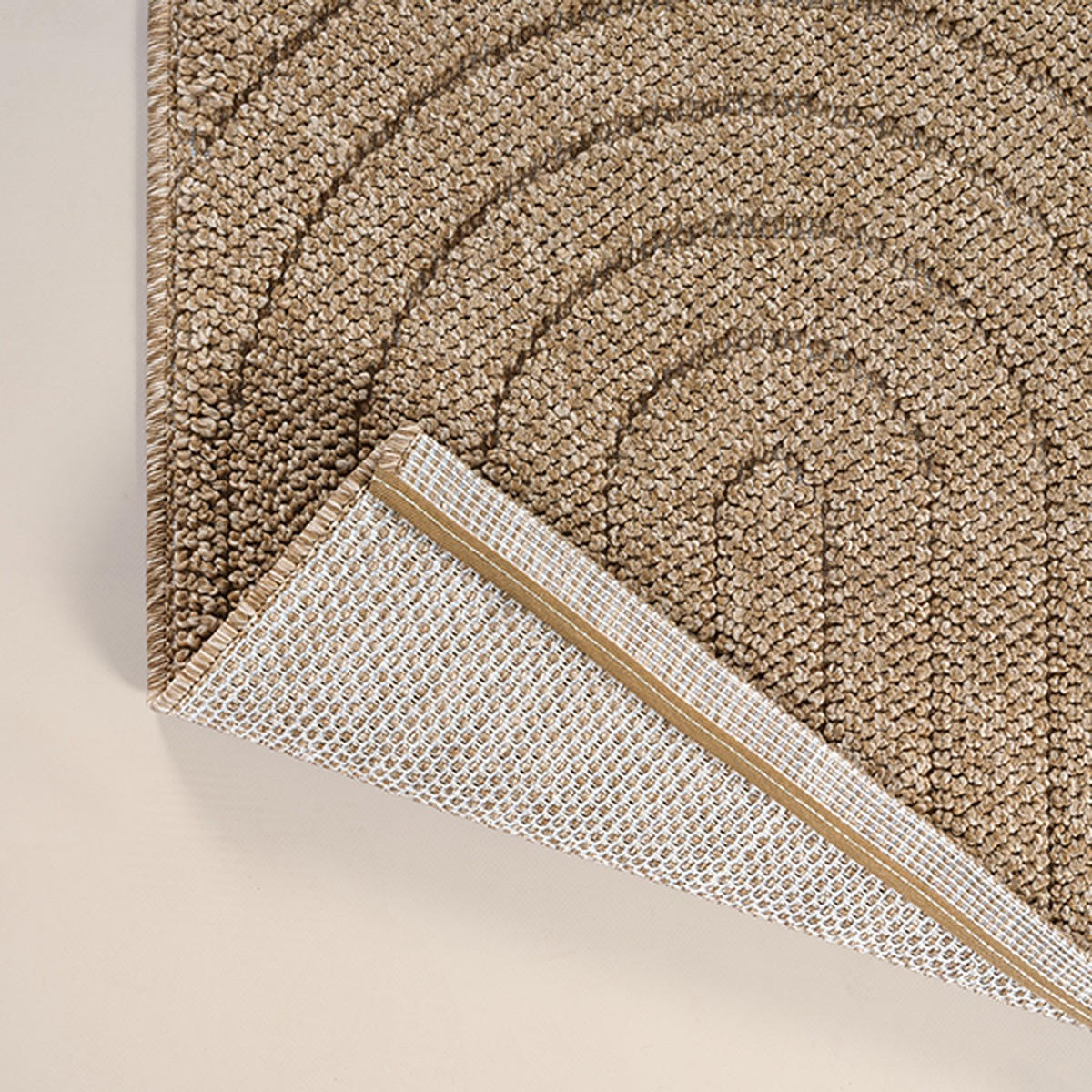 FLACHWEBTEPPICH Geometrisch TOCE Polypropylen Natur 240 x 340 cm - Beige, Textil (240/340cm) - KADIMA DESIGN