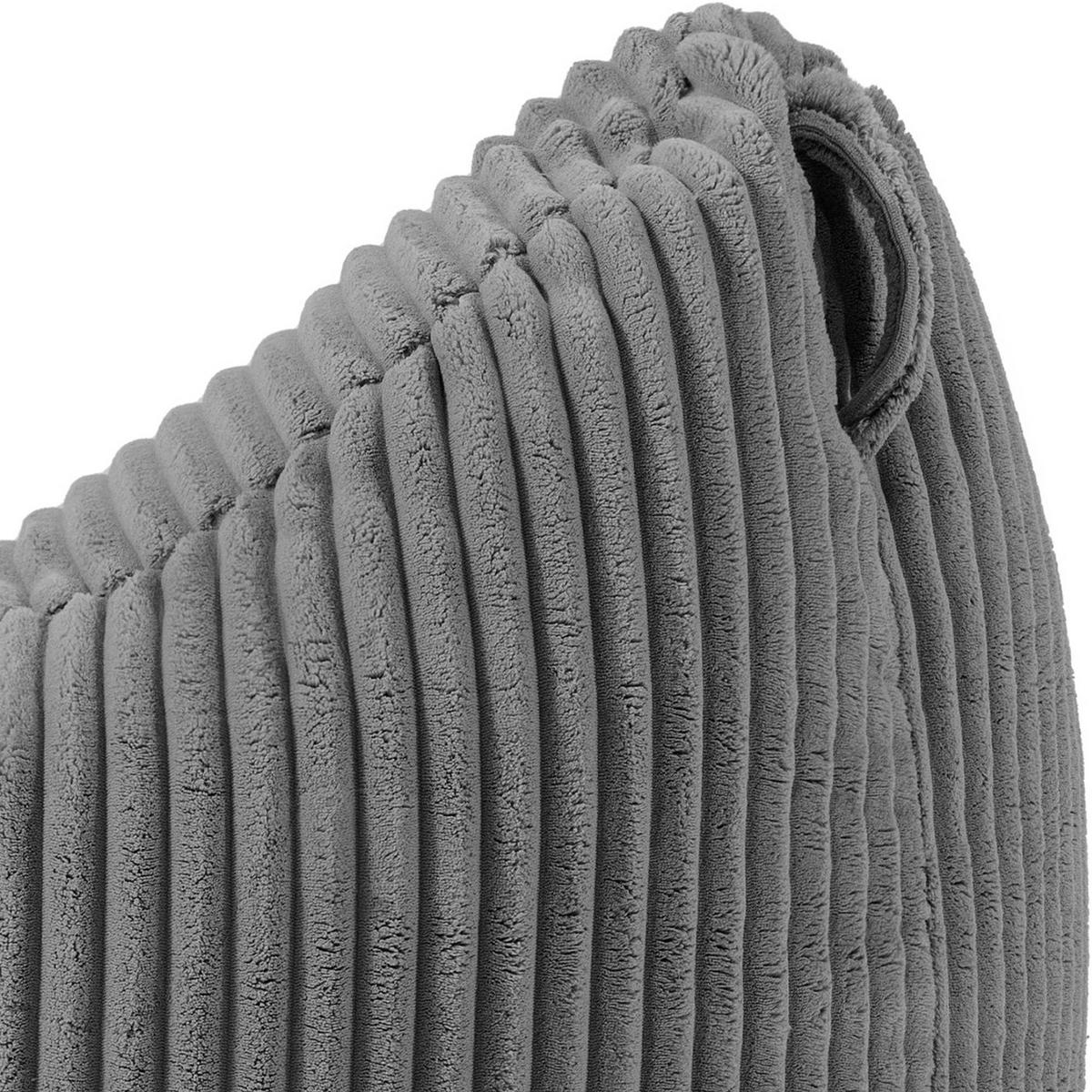 SITZSACK COSMO II aus Kordstoff, Dunkelgrau - Dunkelgrau, Textil (85/80/85cm) - KONSIMO®