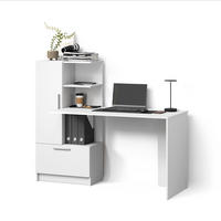 SCHREIBTISCH Lorena Weiß 150 x 120.1 cm mit 2 Türen - Weiß, Holzwerkstoff (59.3/150/120.1cm) - Livinity®