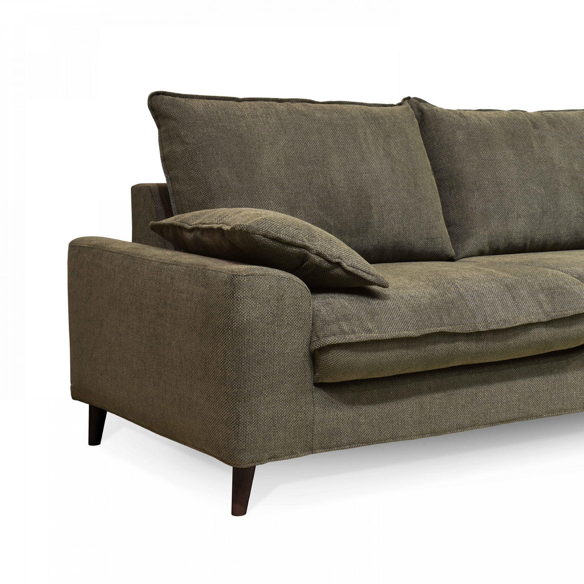 3-SITZER-SOFA, Stoff, Grün - Grün, Textil (97/88/205cm) - Oviala